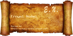 Ernyei Noémi névjegykártya